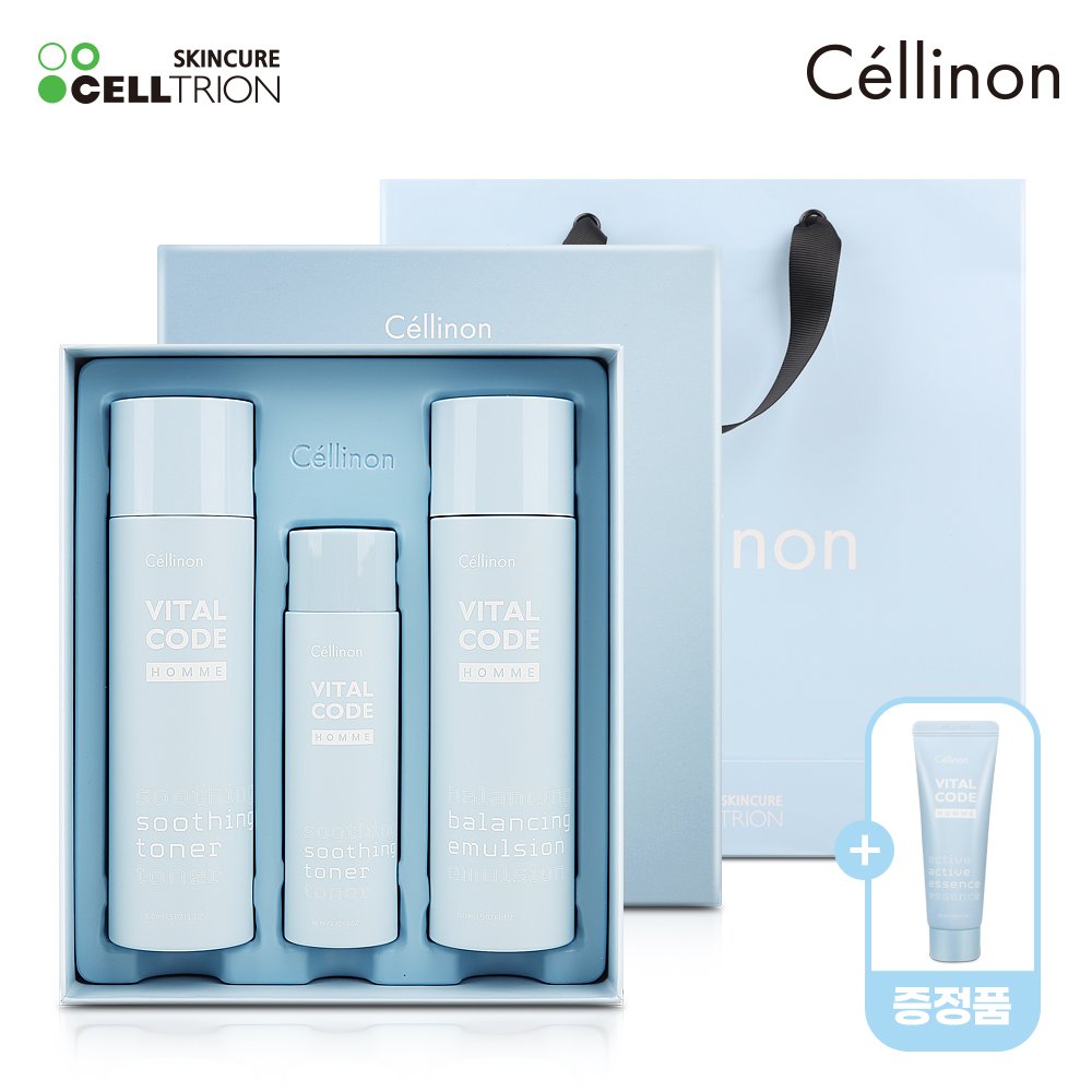 셀트리온스킨큐어 셀린온 바이탈 코드 옴므 스킨케어 세트 + 사은품 에센스 50ml 상세이미지