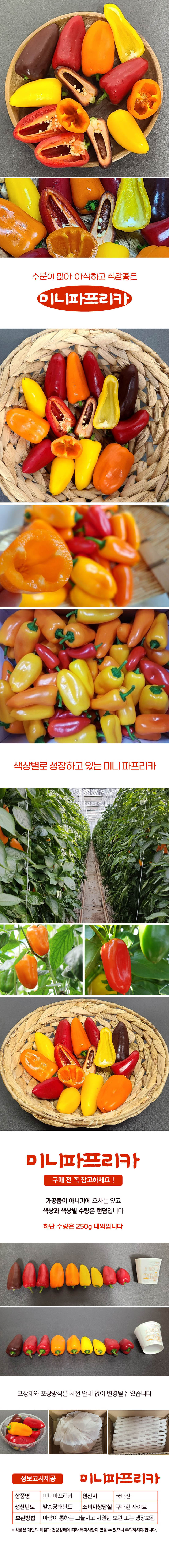 아삭하고 단맛나는 미니파프리카 500g(정품) 상세이미지