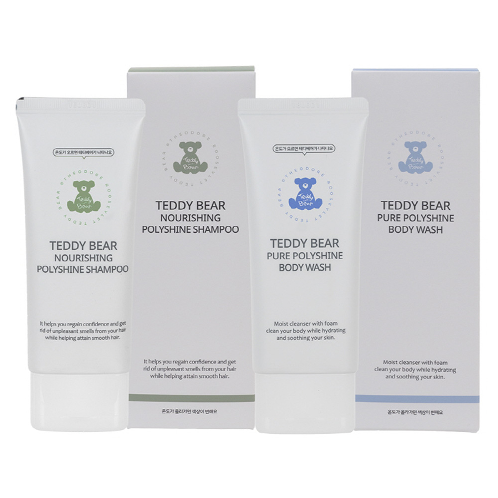 루즈벨트 테디베어 클린 스칼프 폴리샤인 샴푸(50ml)+퓨어 폴리샤인 바디워시(50ml) TBC-09 상세이미지