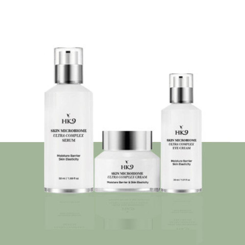 에이치케이9 스킨 마이크로바이옴 울트라 콤플렉스 3종 세트 (크림 50ml + 세럼 50ml + 아이크림 30ml) 상세이미지